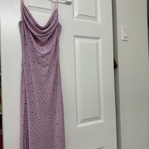 Elegant Lavender Beaded Dress